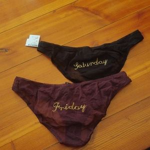 Wendy Glez mesh gold emb. pantie Friday/Saturday M